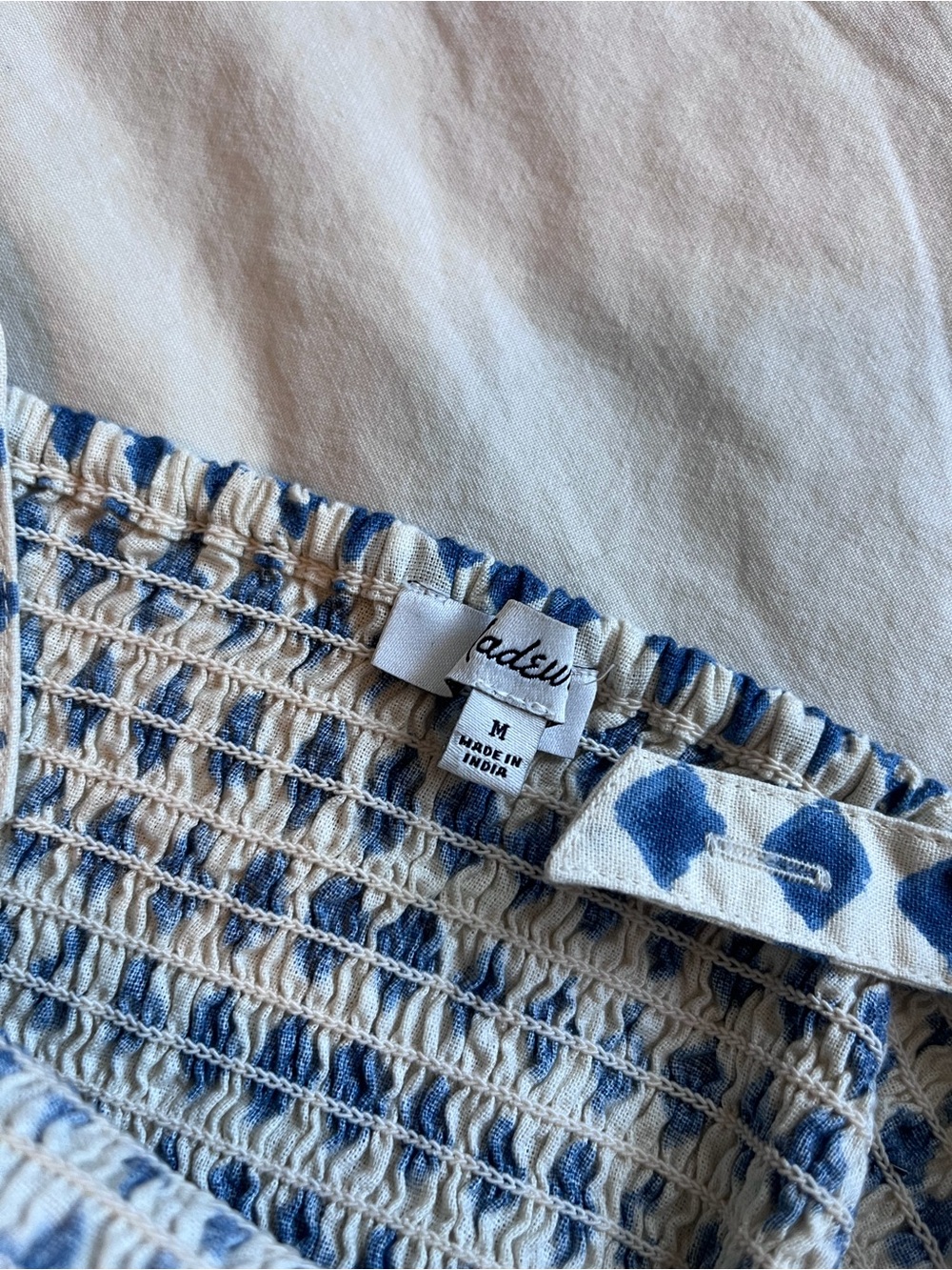 Madewell smocked halter with Shibori print - Picture 7 of 7